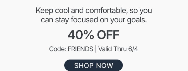 40% off - shop now