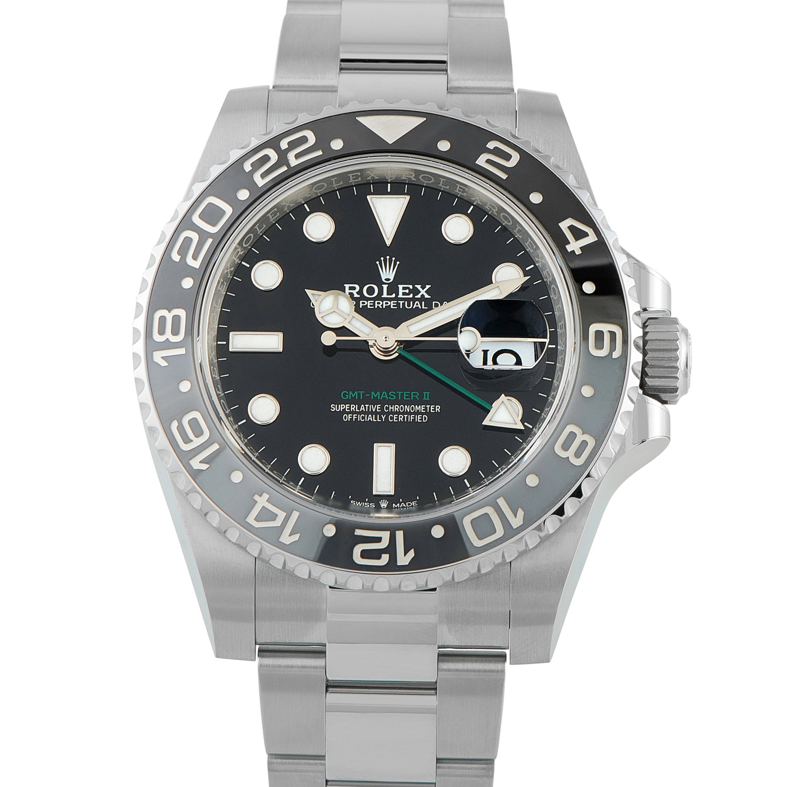 Rolex GMT-Master II Bruce Wayne Steel Oyster Watch 126710GRNR
