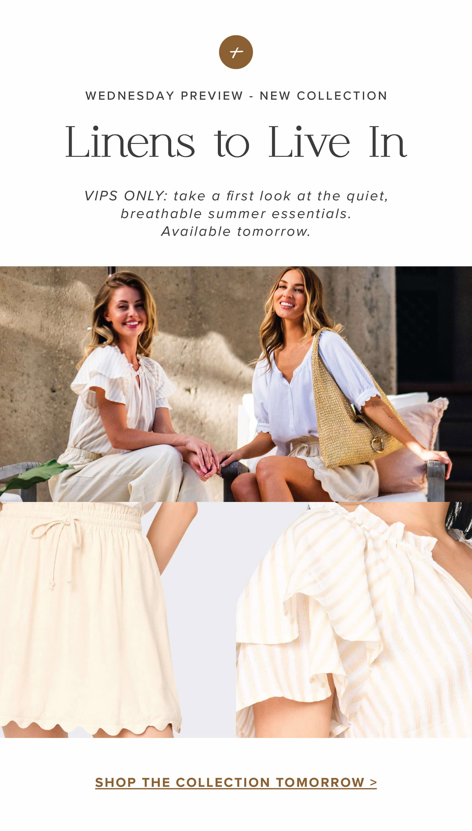 Linens to live in - shop the collection tomorrow