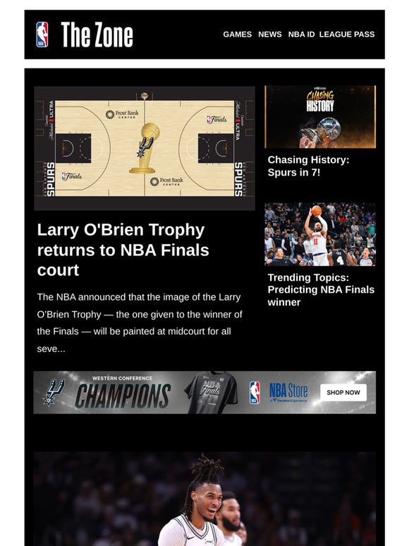 Larry O'Brien Trophy returns to NBA Finals court | Chasing History: Spurs in 7!