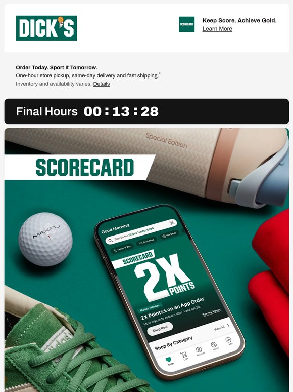 Don't miss your 2X Points app-exclusive offer!