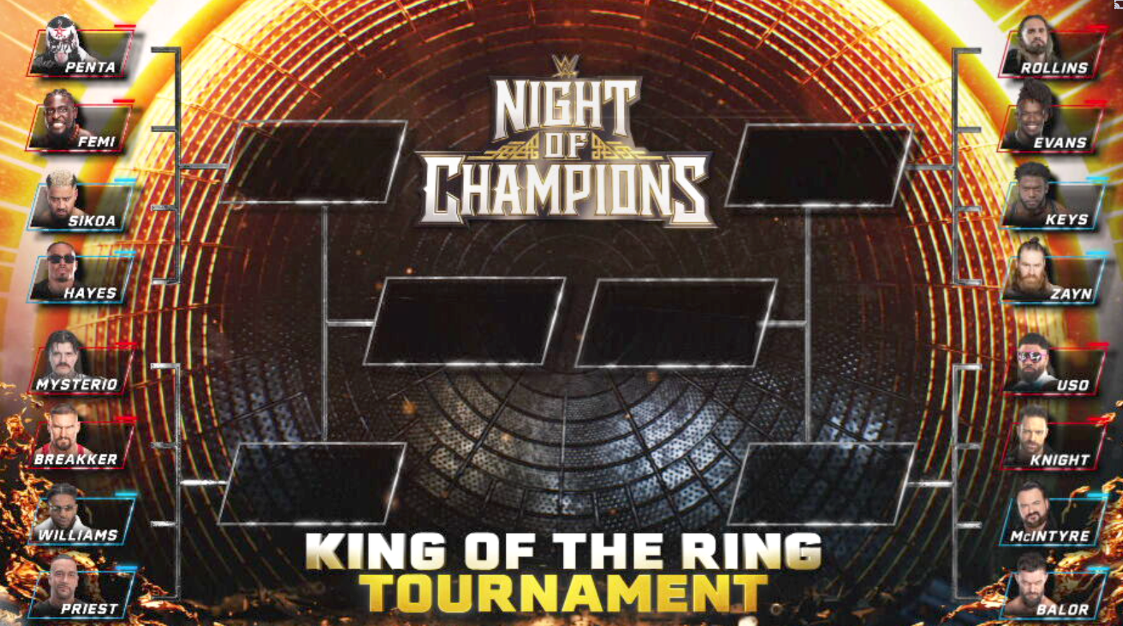 THE KING OF THE RING TOURNAMENT BEGINS