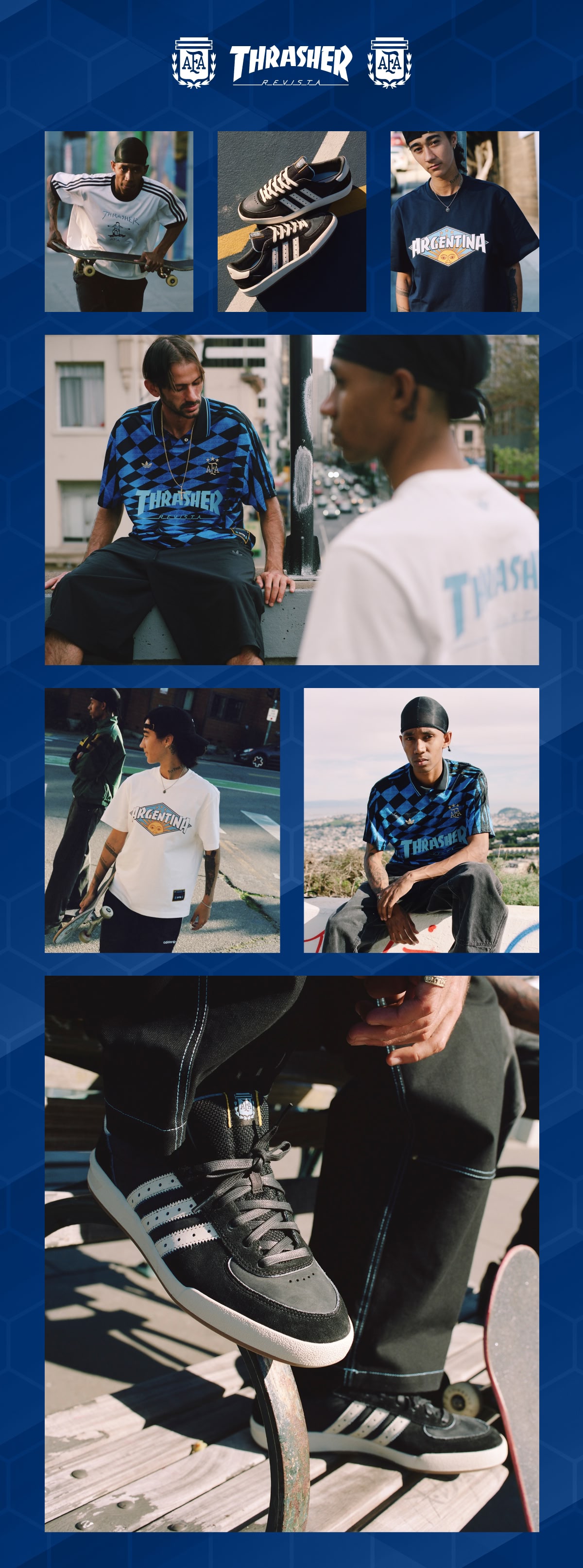 Shop the collab from adidas x Thrasher x Argentine Football Association