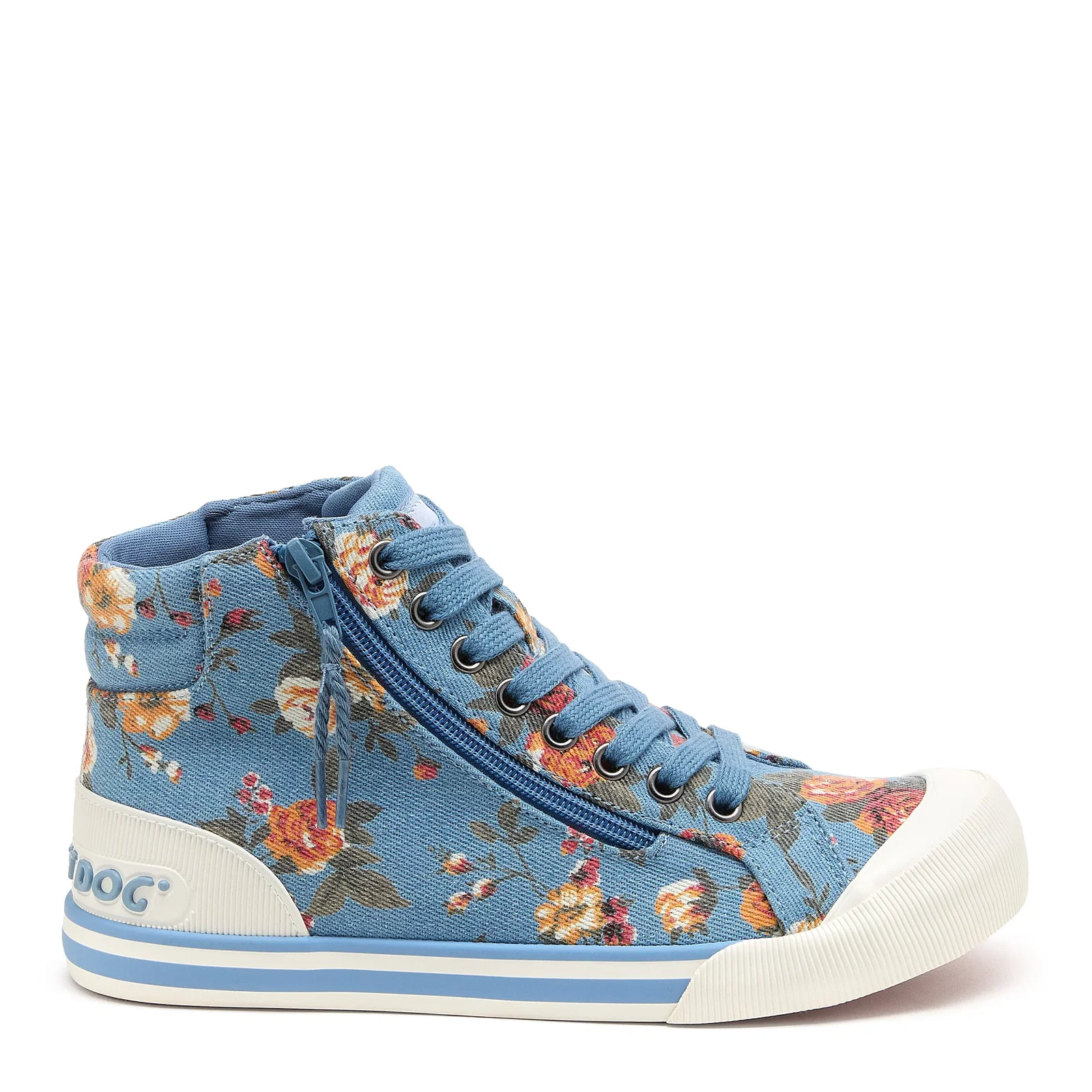 Image of Jazzin Blue Floral Print High-top sneakers
