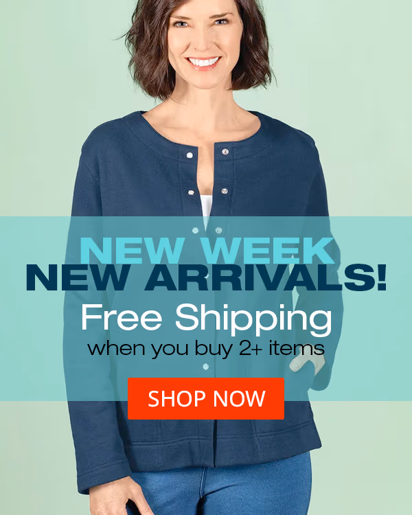 New Week New Arrivals. Free Shipping on 2+ items
