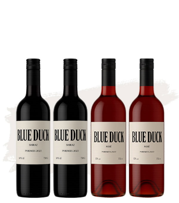 Image of Bundle Buy Blue Duck Wine (2x Shiraz - 12 Pk - Labelled + 2x Rose - 12 Pk - Labelled)