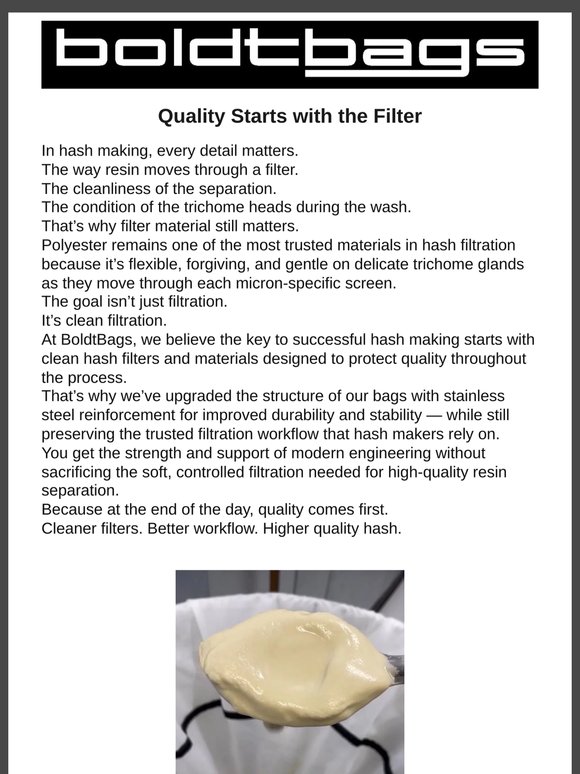 Quality Hash Starts with Quality Filters