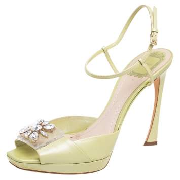 Green Satin PVC Crystal Embell