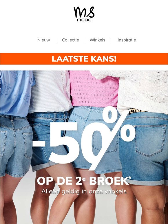 Laatste kans: 50% korting op je tweede broek👖