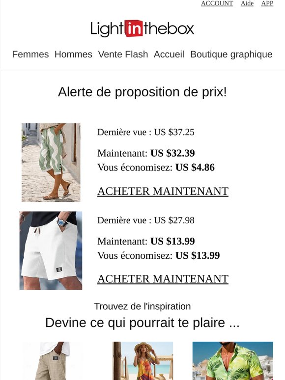 40% de Réduction pour les Anciens Visiteurs de Shorts !