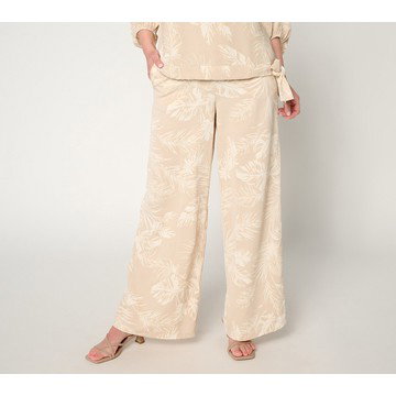 BEAUTIFUL by Lawrence Zarian Petite Printed Pull-On Wide Leg Pant