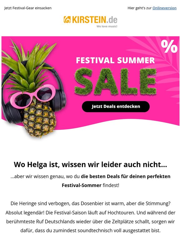 🎪 Wo Helga ist? Keine Ahnung. Aber unsere Festival-Deals sind hier!