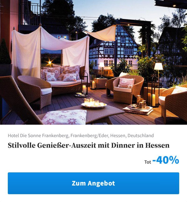 Stilvolle Genießer-Auszeit mit Dinner in Hessen