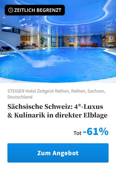 Sächsische Schweiz: 4*-Luxus &amp; Kulinarik in direkter Elblage