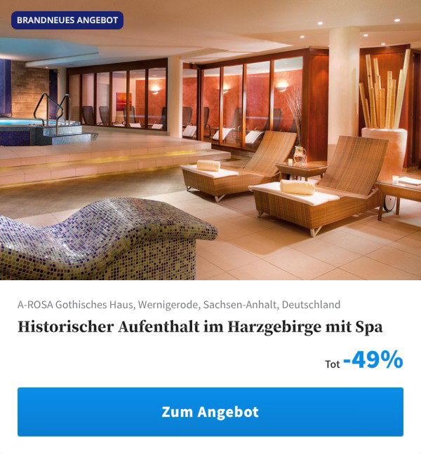Historischer Aufenthalt im Harzgebirge mit Spa