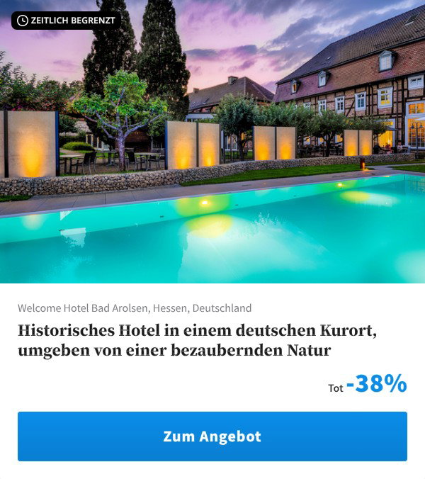 Historisches Hotel in einem deutschen Kurort, umgeben von einer bezaubernden Natur