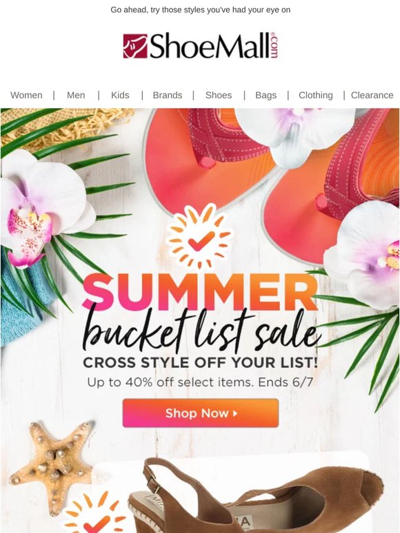 Summer Bucket List Sale: up to 40% off!