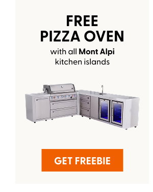 Free pizza oven with all Mont Alpi kitchen islands