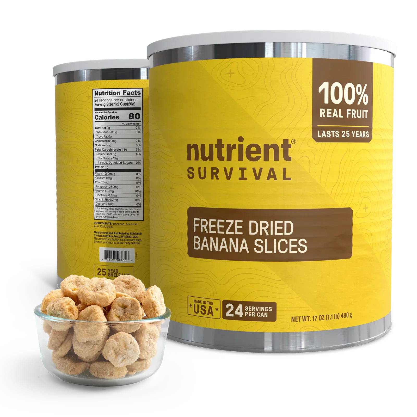 Image of Freeze Dried Banana Slices #10 Can