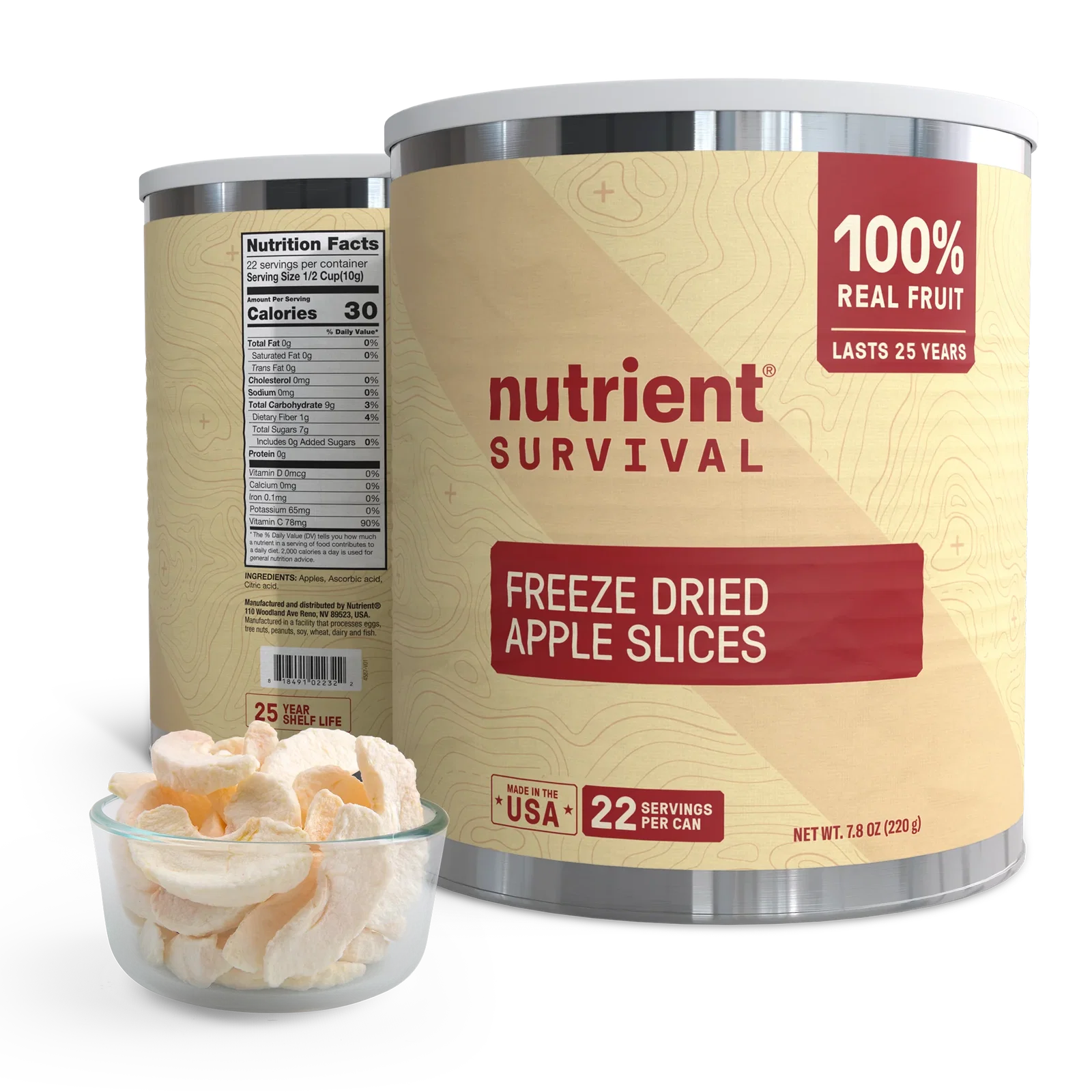 Image of Freeze Dried Apple Slices #10 Can
