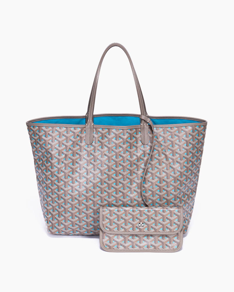 Women's Elegant Lightweight Everyday Tote Bag - Gray-blue / Medium