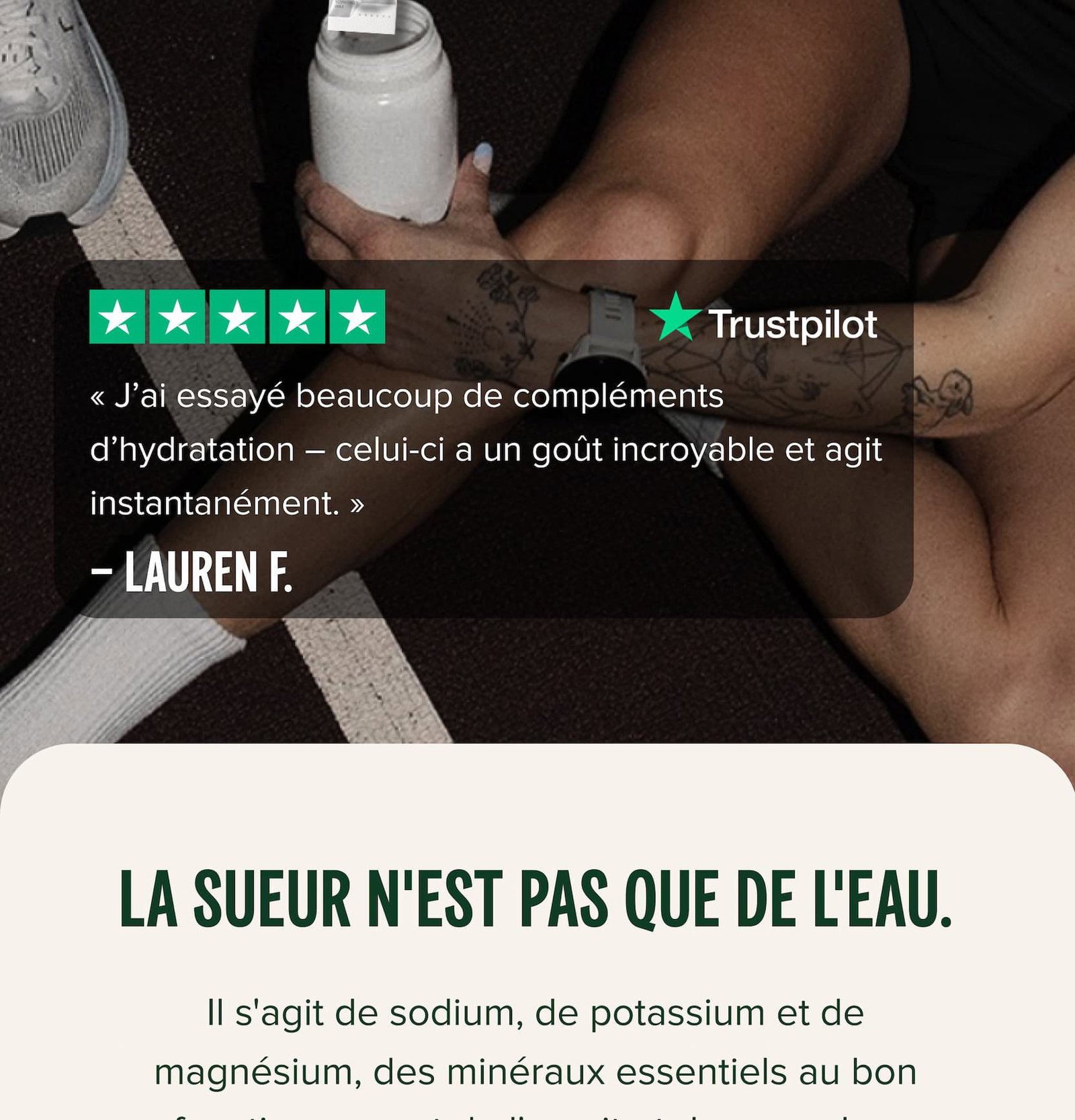La sueur n'est pas que de l'eau.