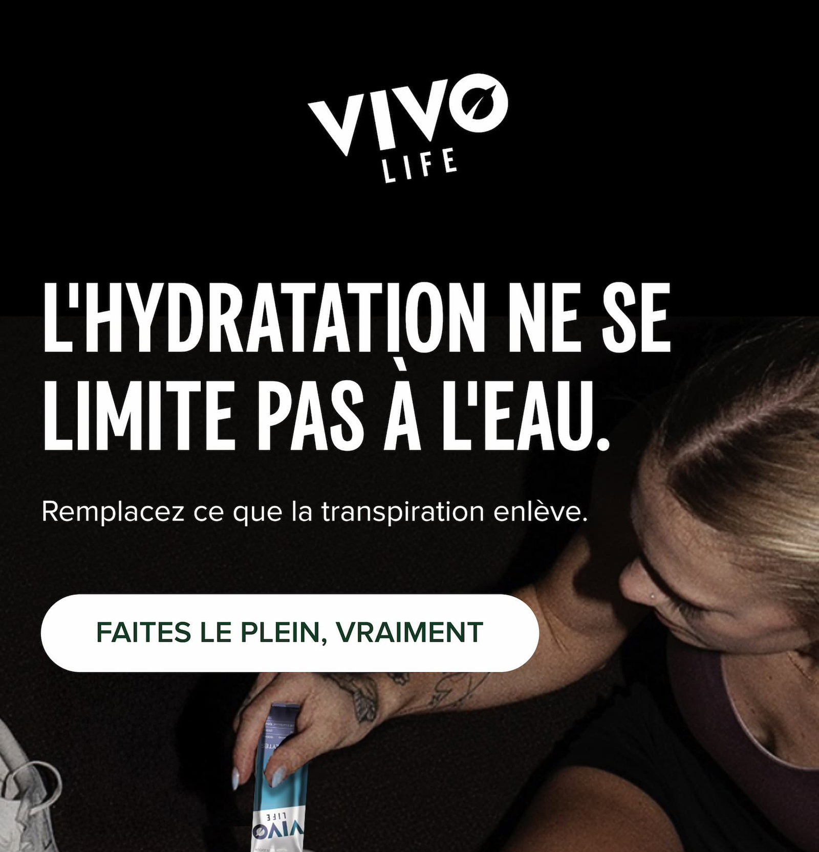 L'hydratation ne se limite pas à l'eau. Remplacez ce que la transpiration enlève.