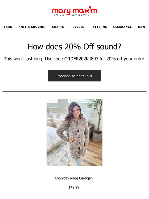 Don’t miss out! Here’s 20% off on us