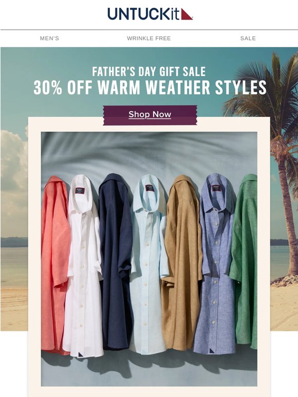 Save 30% on Father’s Day Gifts He’ll Actually Wear! 🎁