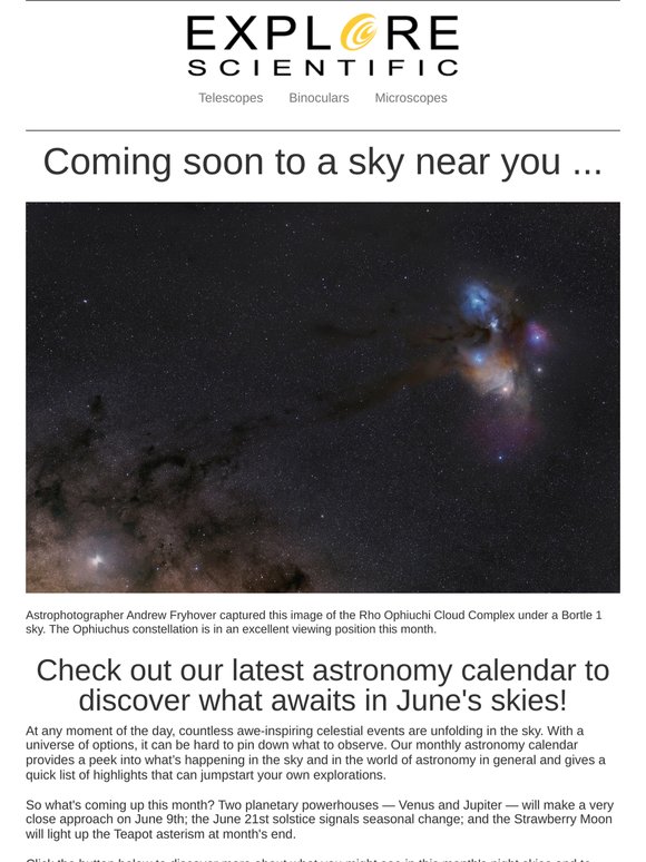 See what awaits in June's skies & check out this month's giveaway!