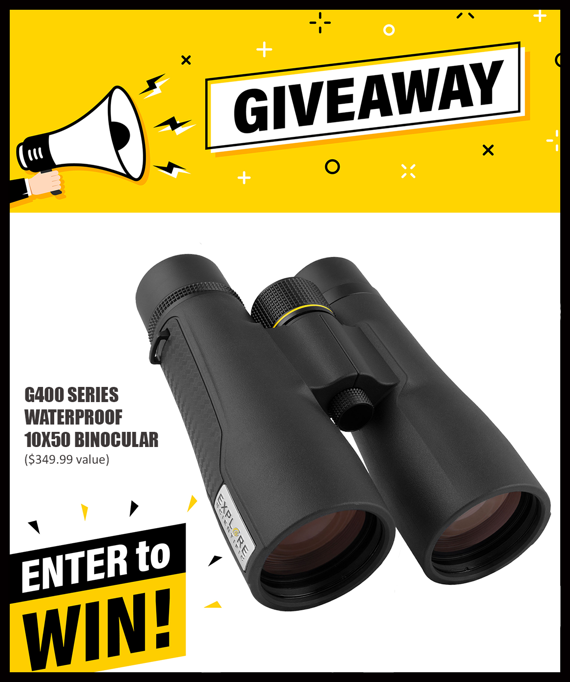 June 2026 Giveaway Featuring G400 10x50 Binocular