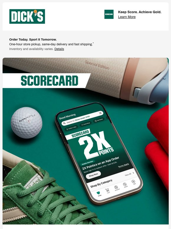 Earn 2X Points‼️On app purchases with your ScoreCard