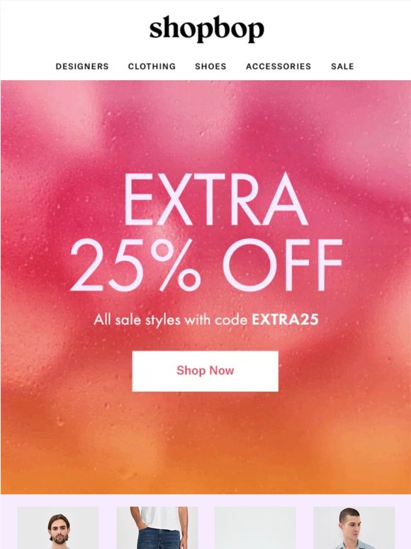 Extra 25% off SALE