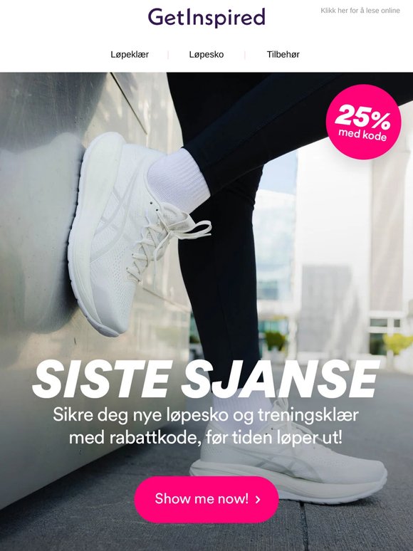 Siste sjanse: Tiden er i ferd med å løpe ut! 👟🤍