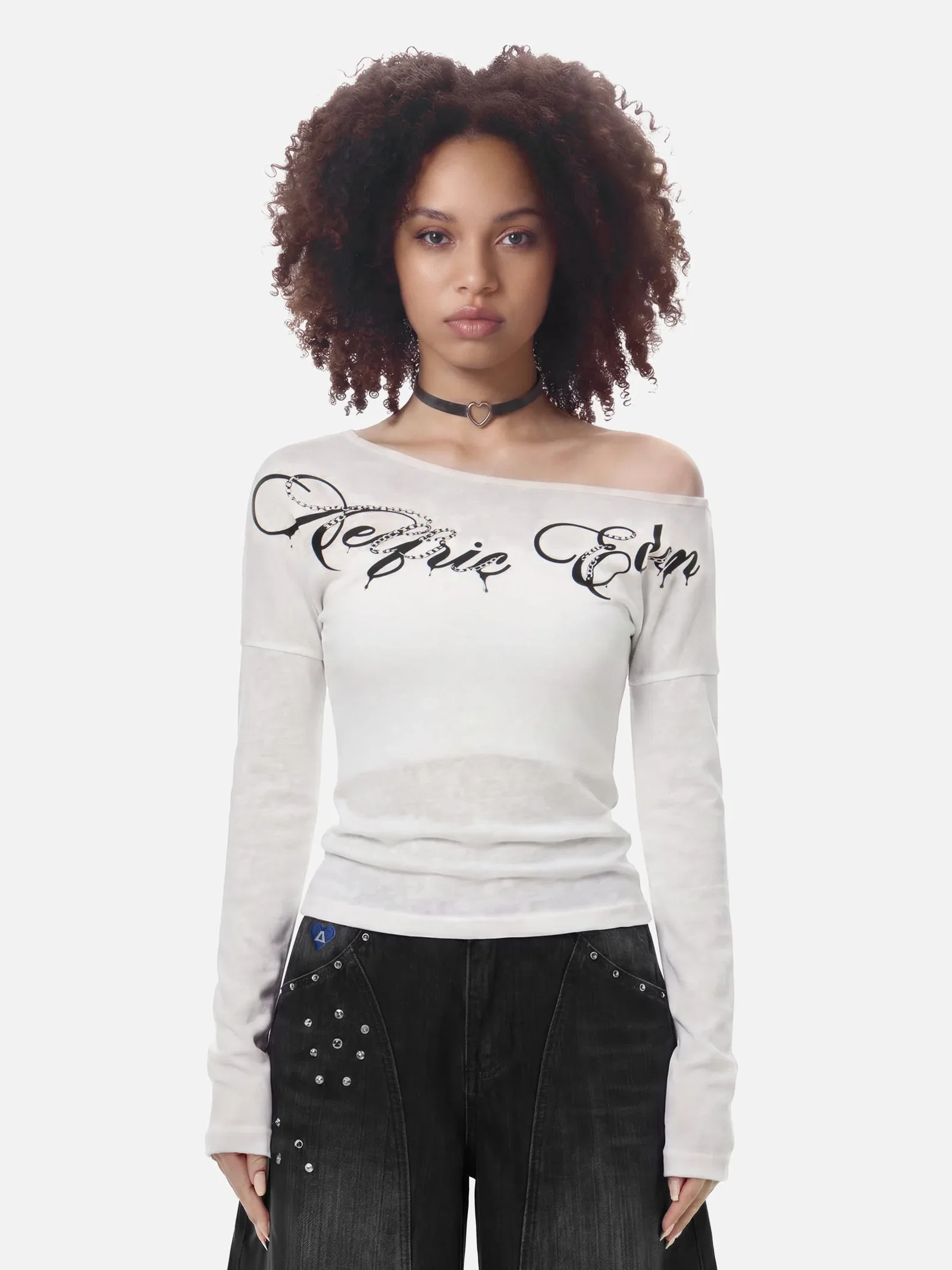 Aelfric Eden Off-The-Shoulder Long Sleeve Tee