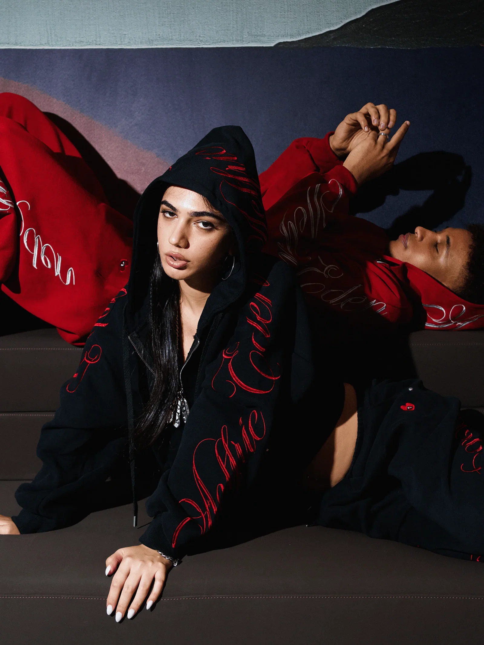 Aelfric Eden Boxy Embroidery Hoodie Sets