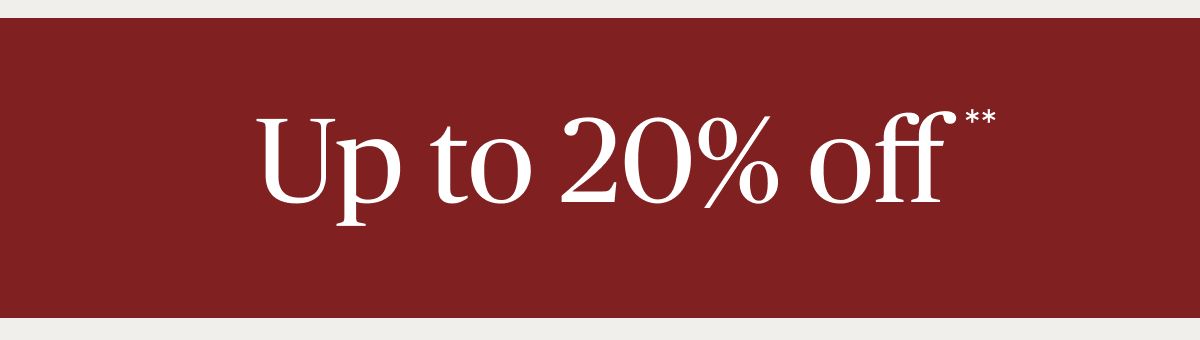 Up to 20% off