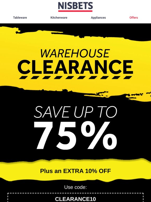 This week only: take an extra 10% off clearance