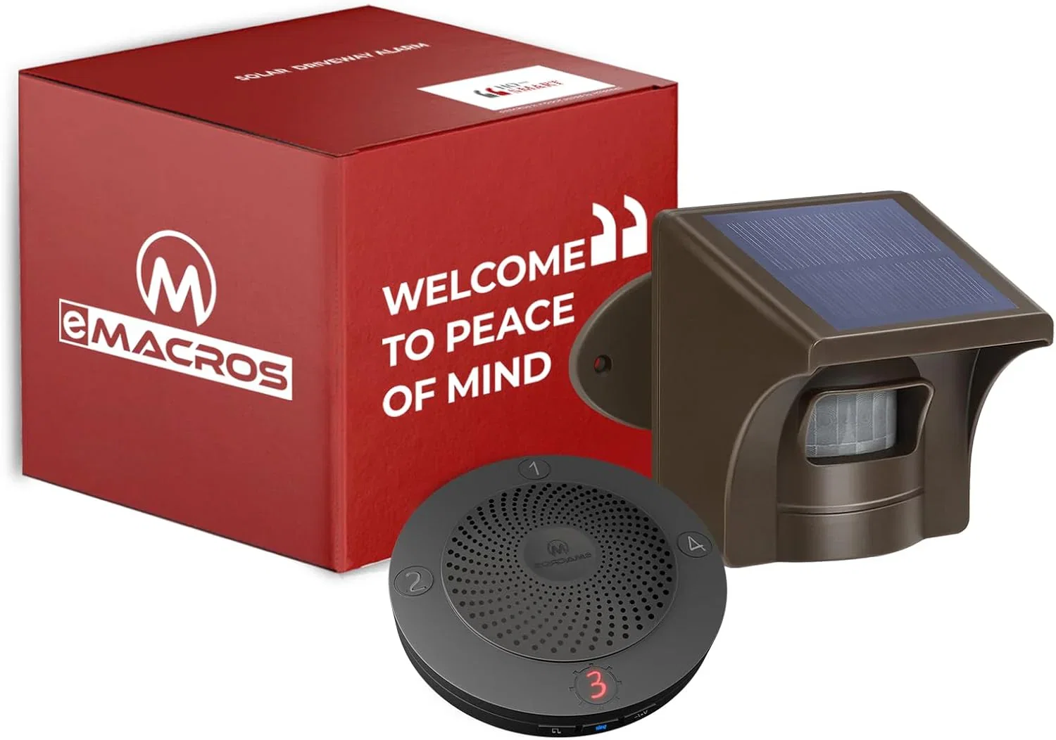 1/2 Mile Long Range Solar Wireless Driveway Alarm Outdoor Weather Resistant Motion Sensor & Detector-Security Alert System-Monitor & Protect Outside Property,No Need to Replace
Battery