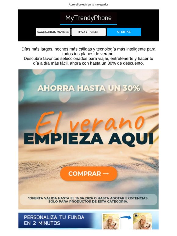 El verano empieza aquí 😎 Ahorra hasta un 30%