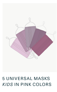 5 Universal Masks in Pink Colors
