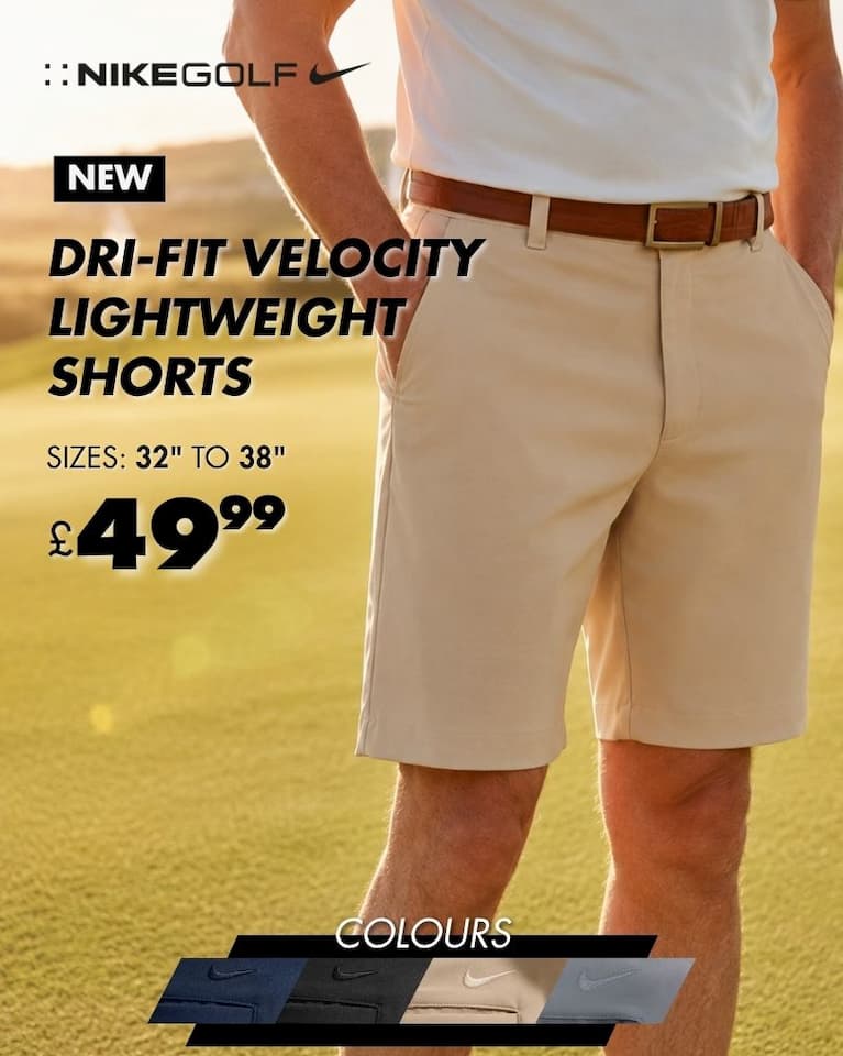 Nike Mens 2026 Dri-Fit Velocity Mesh Lined Breathable Lightweight Golf Shorts