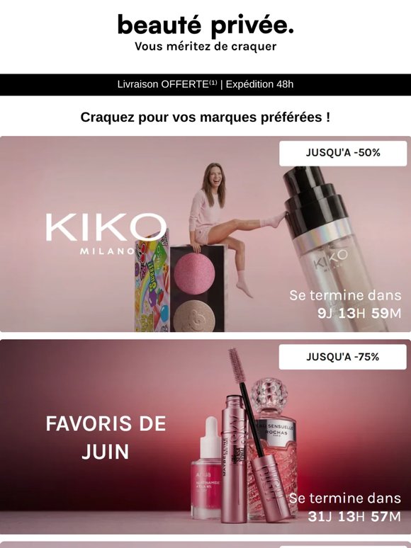 KIKO Milano, Favoris de Juin, Maybelline New York, GHD : découvrez les ventes beauté ✨