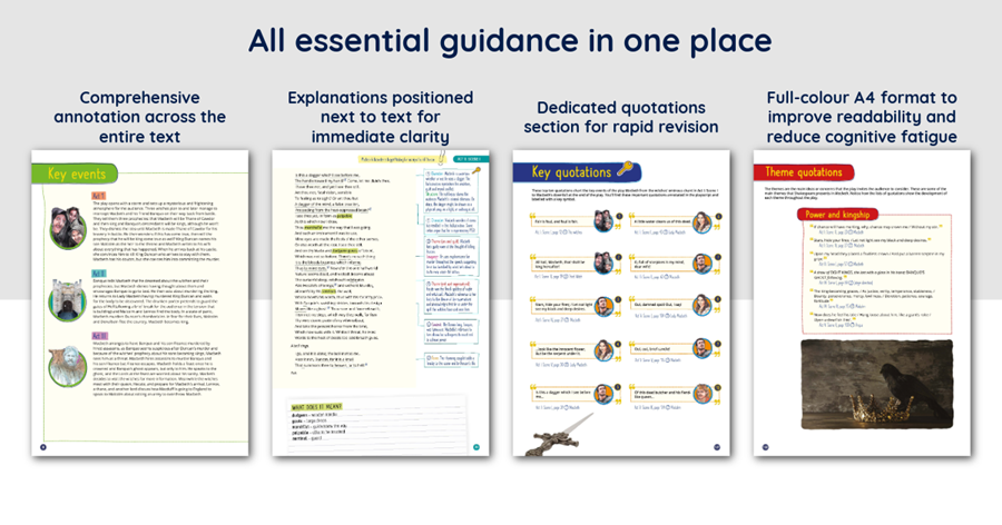 The Complete Annotated Texts have all theessential guidance in one place. Comprehensive annotation across the entire text. Explanations positioned next to the text for immediate clarity. Dedicated quotations section for rapid revision. Full-colour A4 format to imrpve readability and reduce cognitive fatigue.