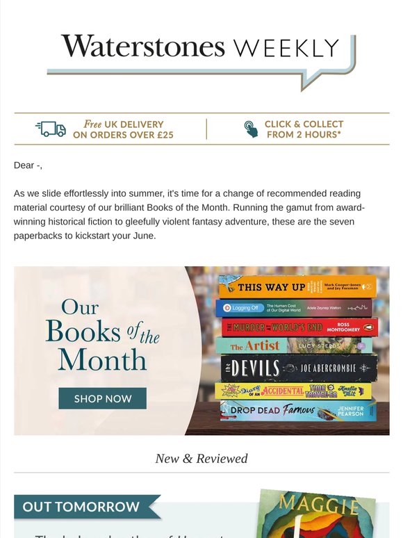 Your Waterstones Weekly