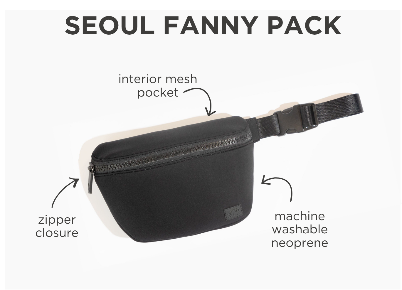 Ebony Seoul Fanny Pack