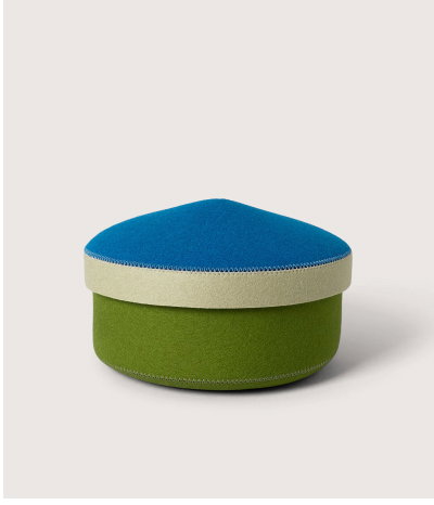 Merino Wool Medium Bin w/ Lid in Axis