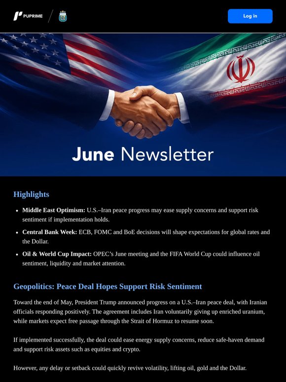 June Markets: Peace Deal Hopes, Oil Moves & Central Banks