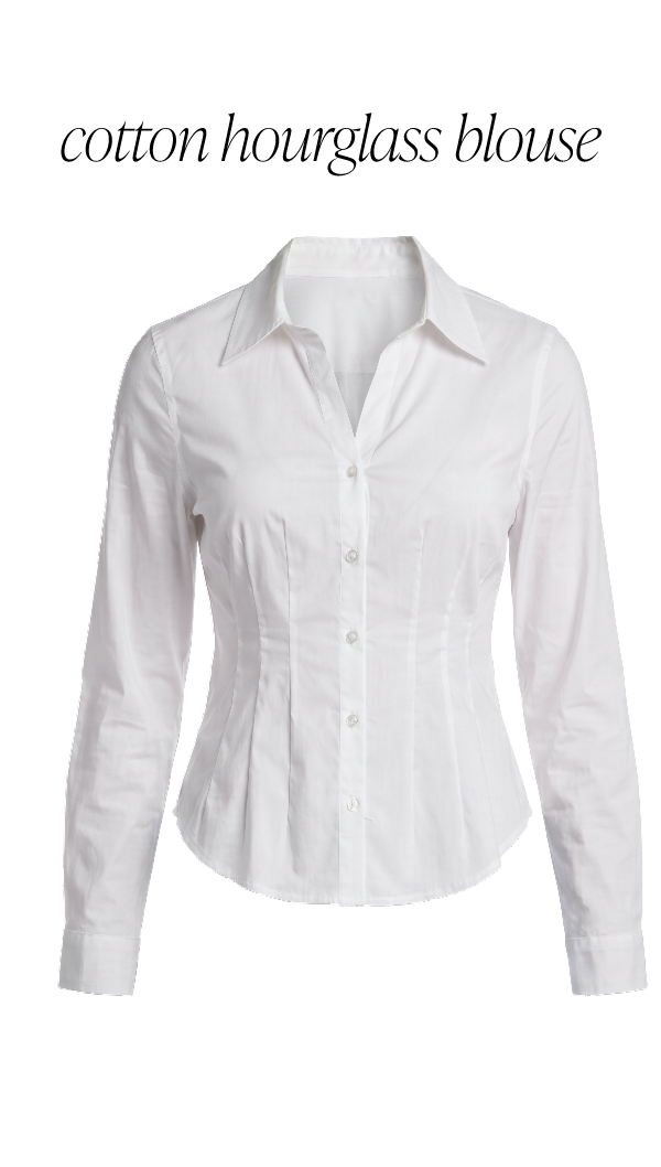 Longsleeves Stretch Cotton Poplin Hourglass Shirt