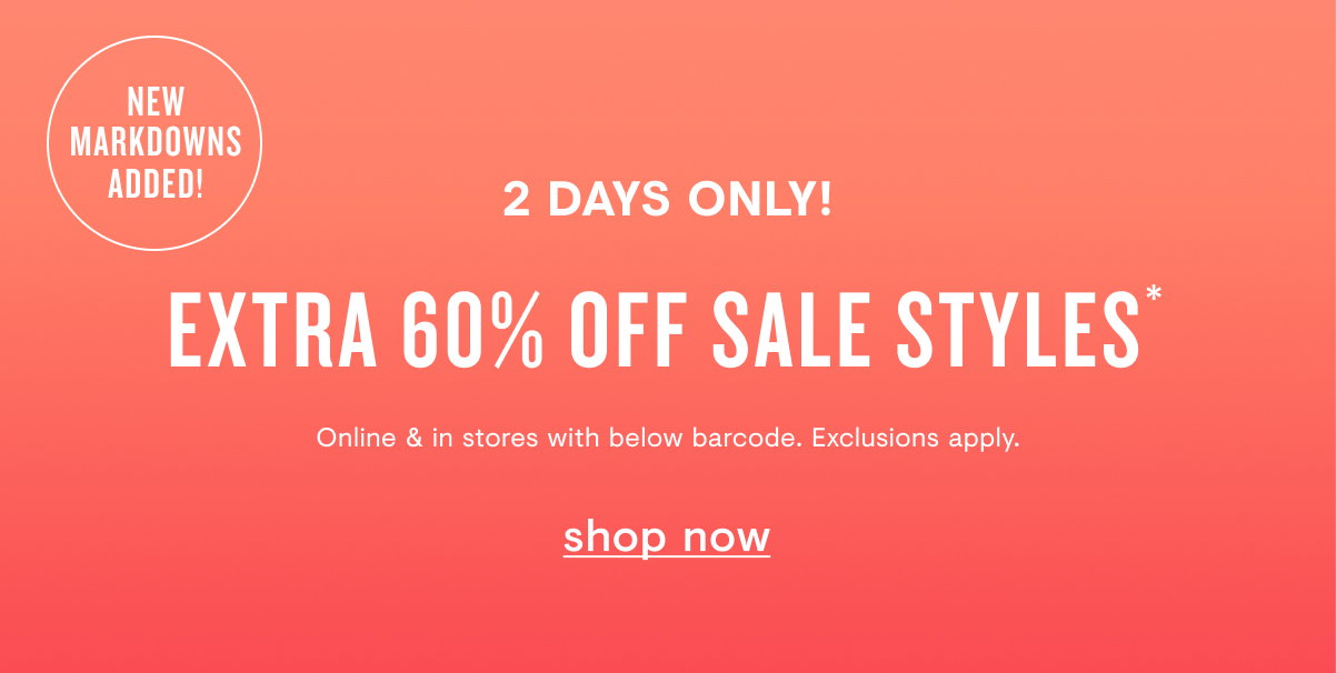 60% off sale styles